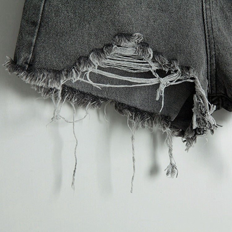 Trendy Ripped Denim Shorts