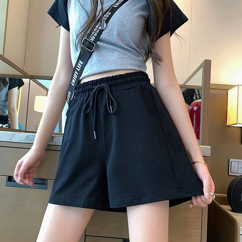 Women's High-Waisted Drawstring Casual Shorts – Loose Fit Everyday Comfort Bottoms (S–XL)