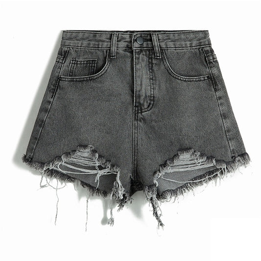 Trendy Ripped Denim Shorts