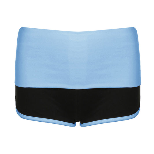 High Waist Colorblock Yoga Shorts – Quick-Dry Athletic Activewear for Women (S–XL)